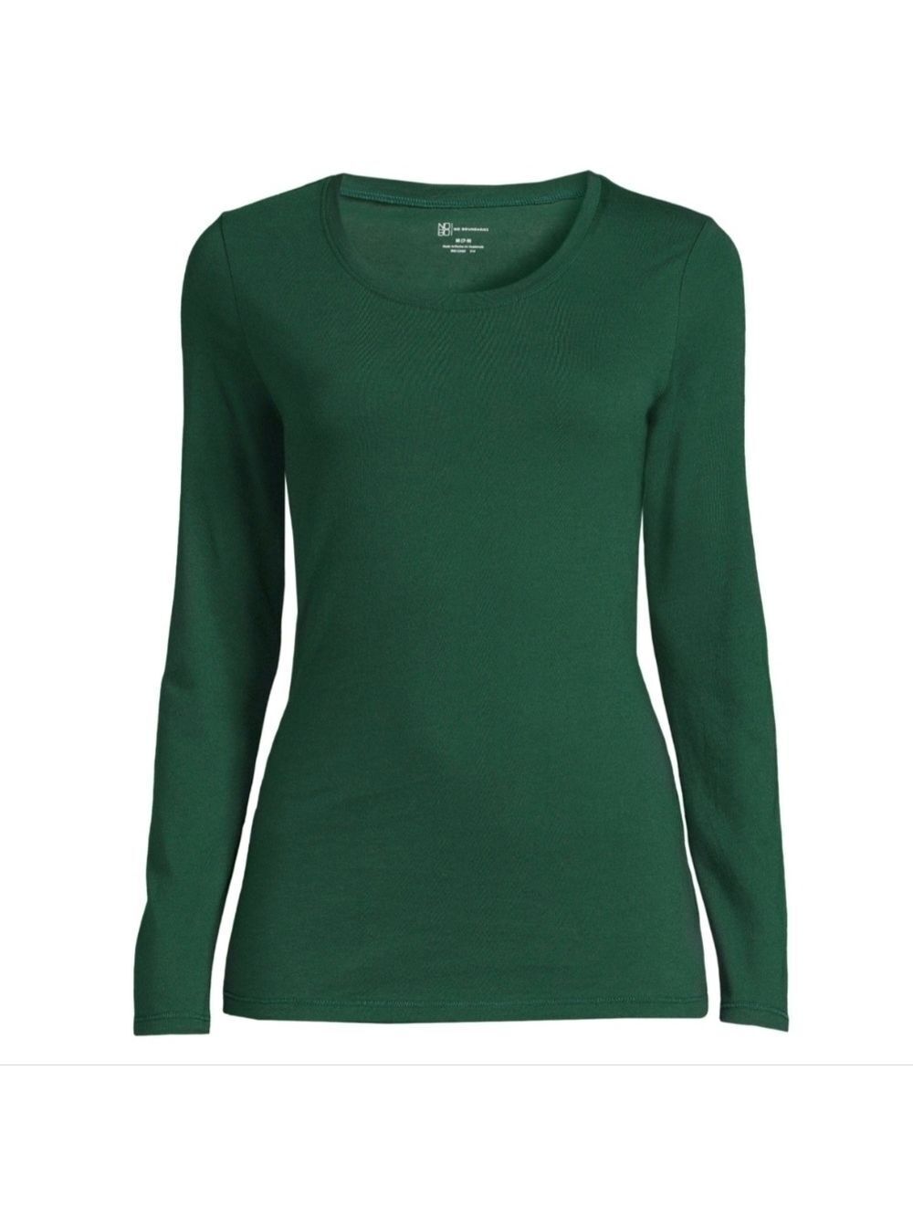 Long sleeve scoop neck tunic length tee